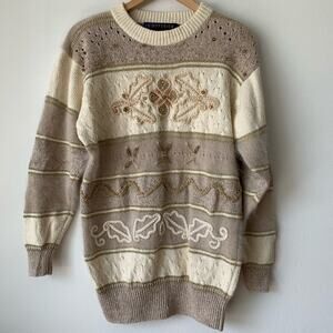 Vintage IB Diffusion Embellished Silk Sweater Women's S
